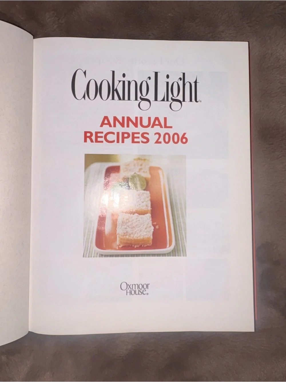 Annual Recipes 2006 Cookbook - Green/Yellow Cover